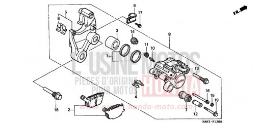 REAR BRAKE CALIPER VT1100C2X de 1999